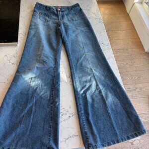 Miss Sixty Blue Wide Leg Flare Jeans